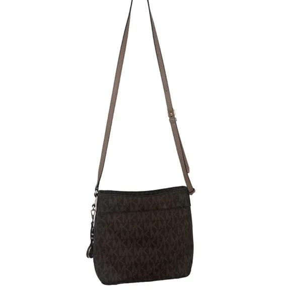 New Michael Kors Purse Jet Set Travel Messenger Signature Crossbody Handbag - Picture 2 of 12